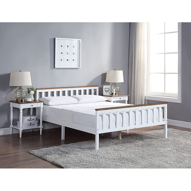 White platform shop bed wayfair